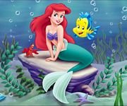 pic for Ariel little mermaid with her lovely fish 